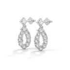 Diamond Teardrop Drop Earrings