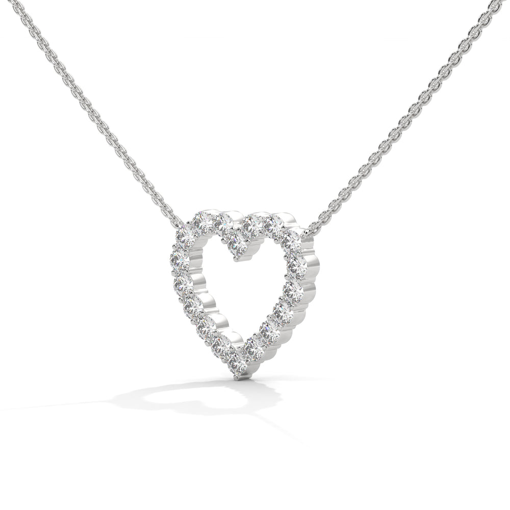 Open Heart Diamond Pendant