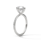 Round Cut Diamond Pavé Engagement Ring