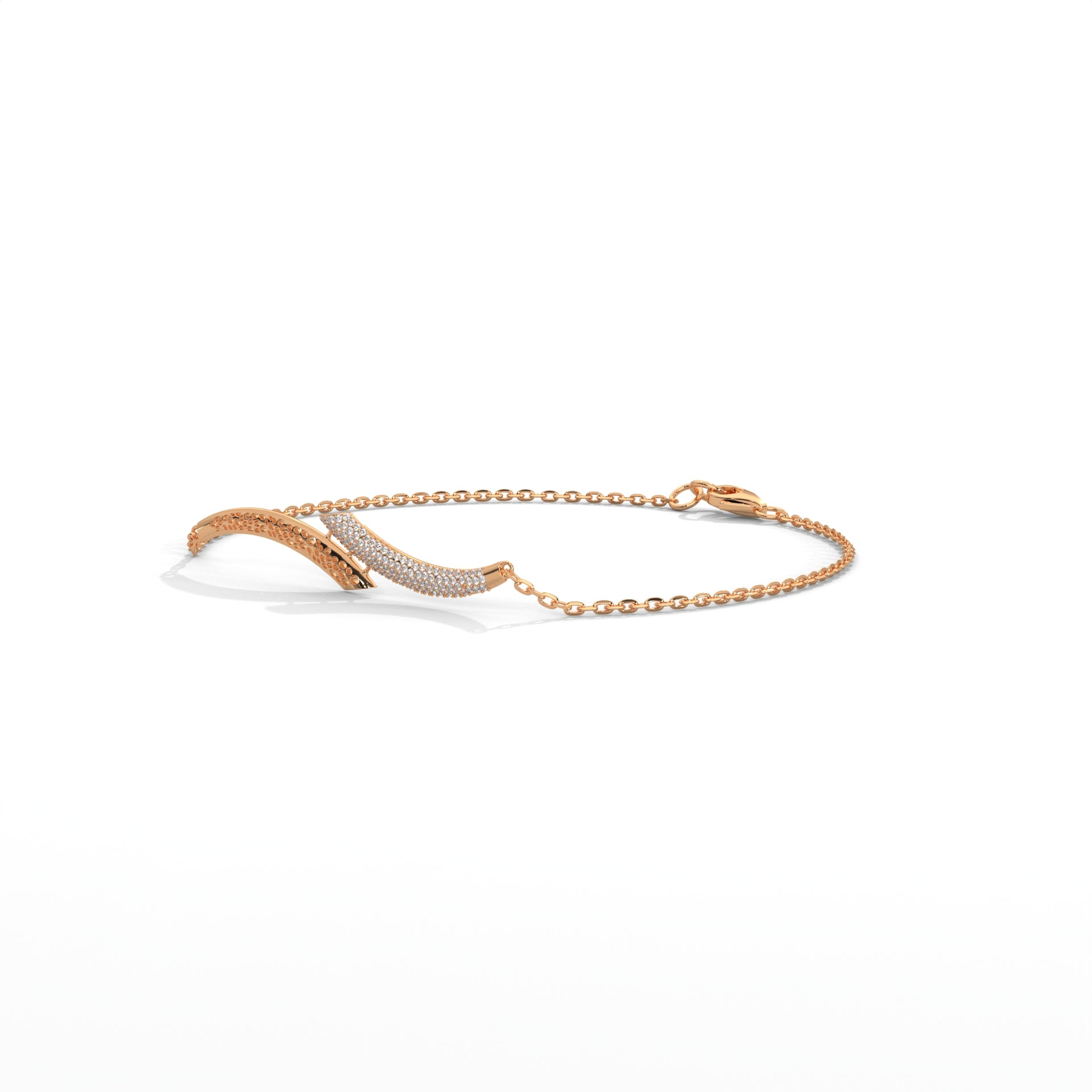 Pavé Wave Diamond Bracelet