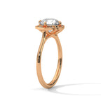 Round Diamond Vintage Halo Engagement Ring