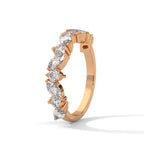 Marquise & Round Diamond Alternating Band Ring