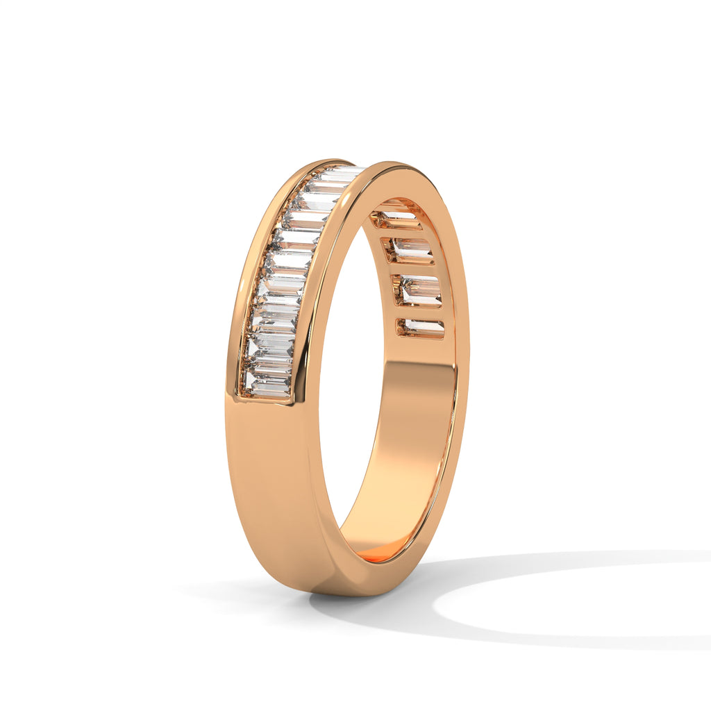 Baguette Cut Channel Set Wedding Band