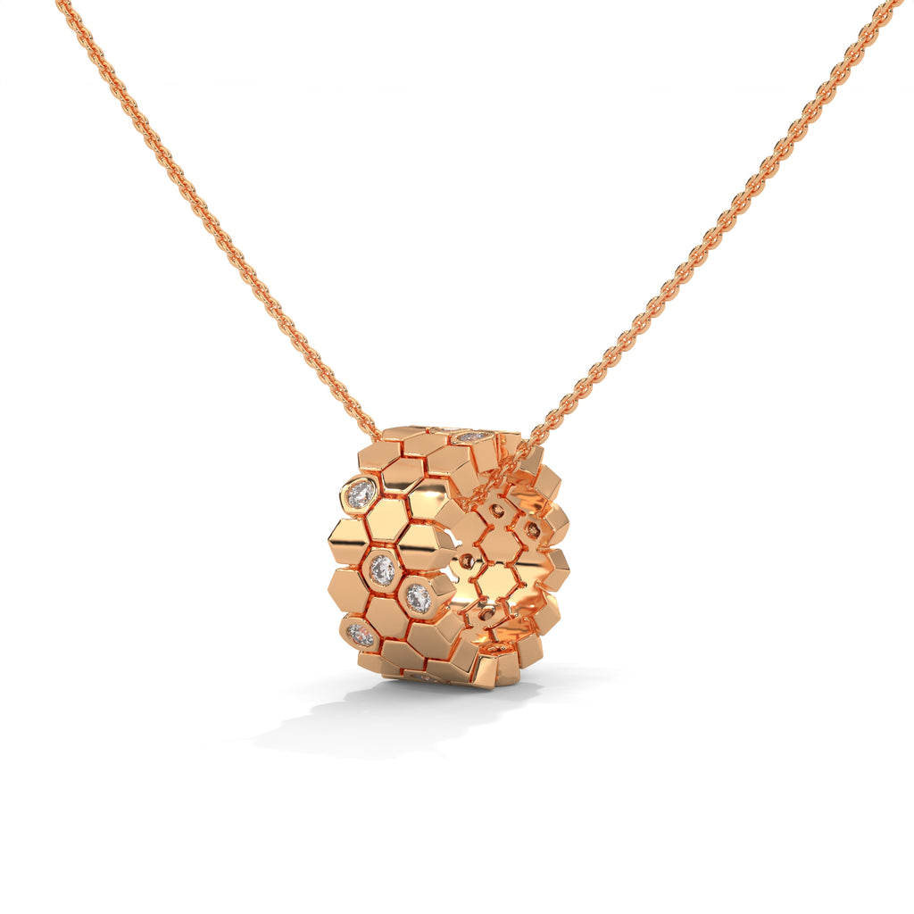 Honeycomb Diamond Pendant