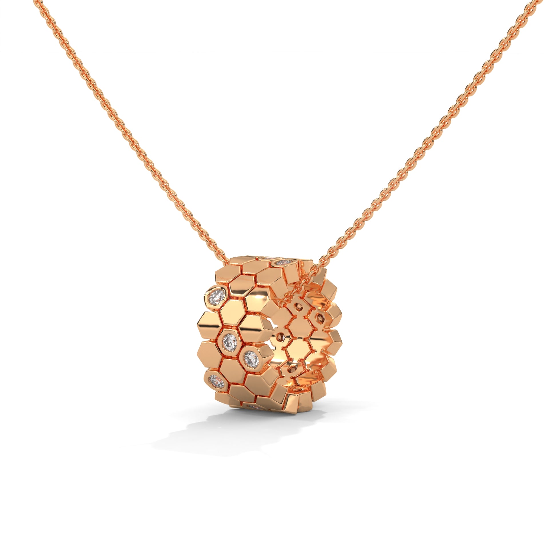 Honeycomb Diamond Pendant