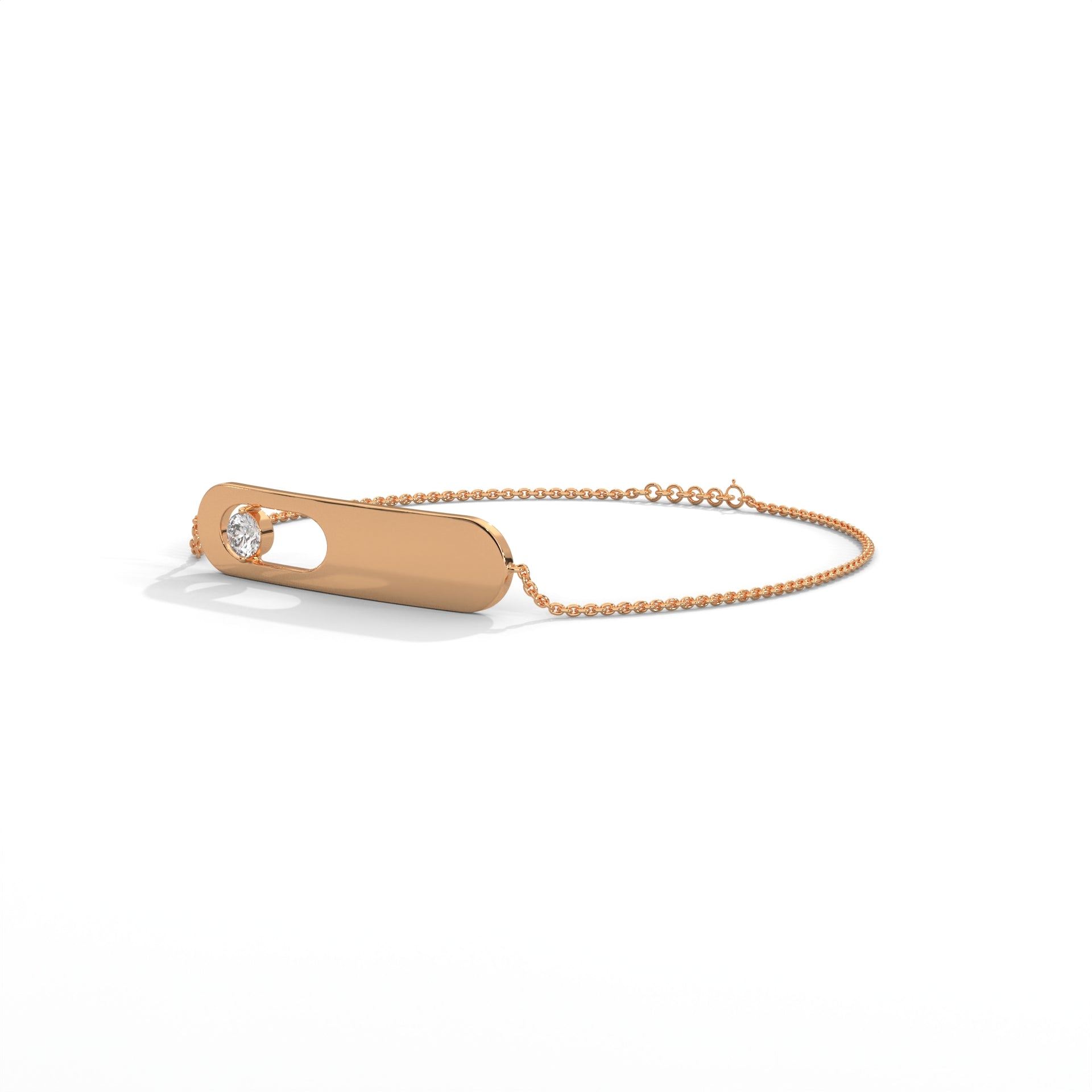 Floating Diamond Bar Bracelet