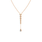 Pear Diamond Y Drop Necklace