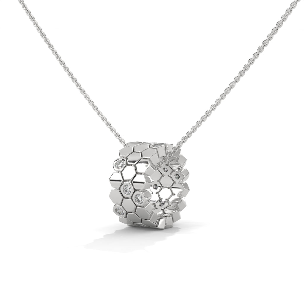 Honeycomb Diamond Pendant
