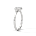 Emerald Cut Three Stone Diamond Engagement Ring