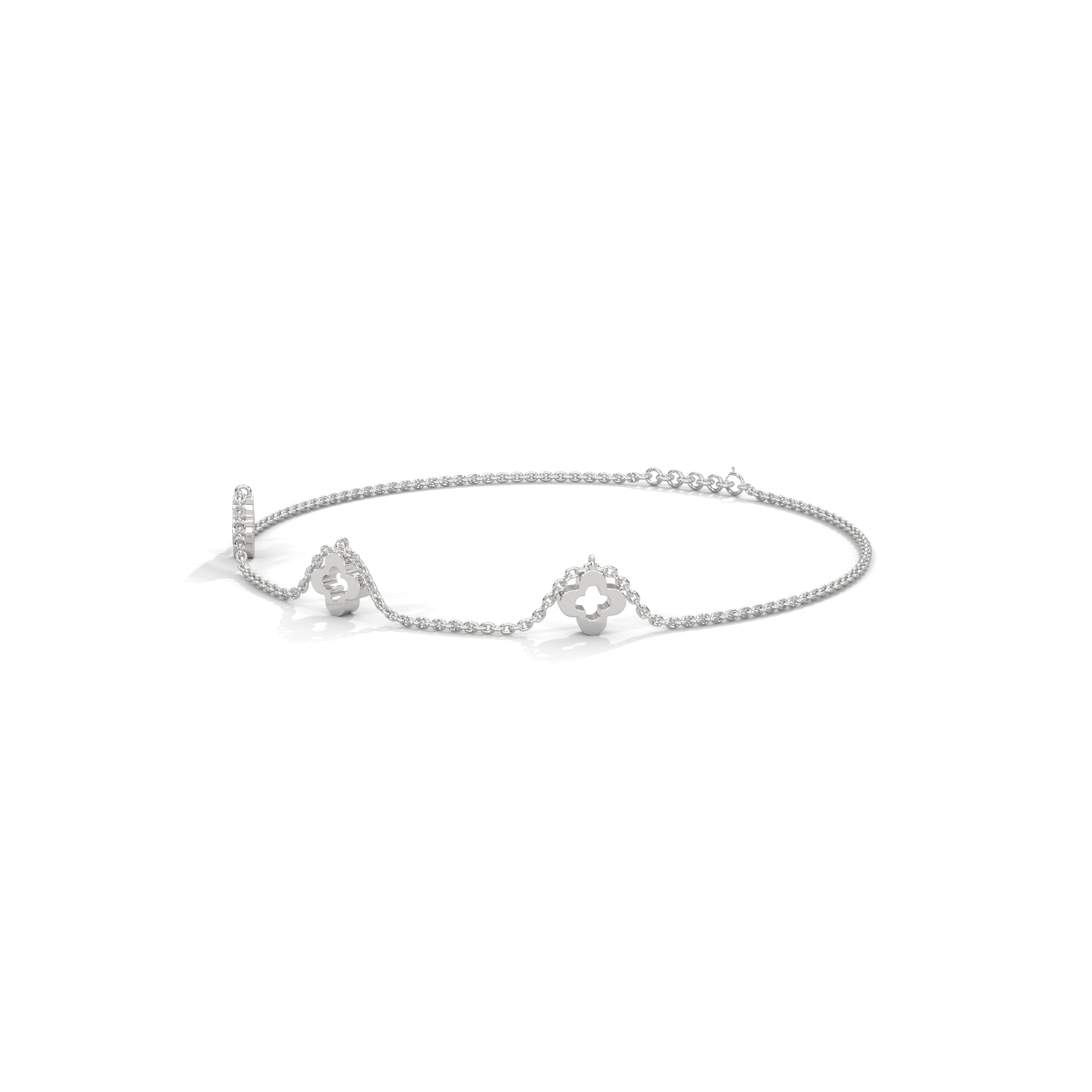 Triple Clover Station Bracelet