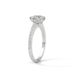 Pear Cut Diamond Pavé Engagement Ring
