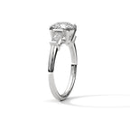 Round Diamond Three Stone Engagement Ring