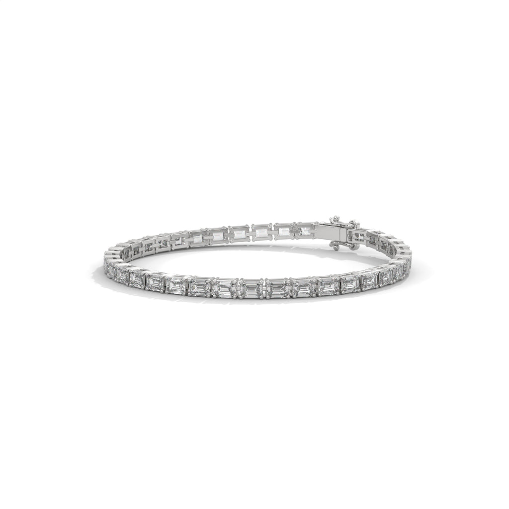 Emerald Cut Diamond Tennis Bracelet