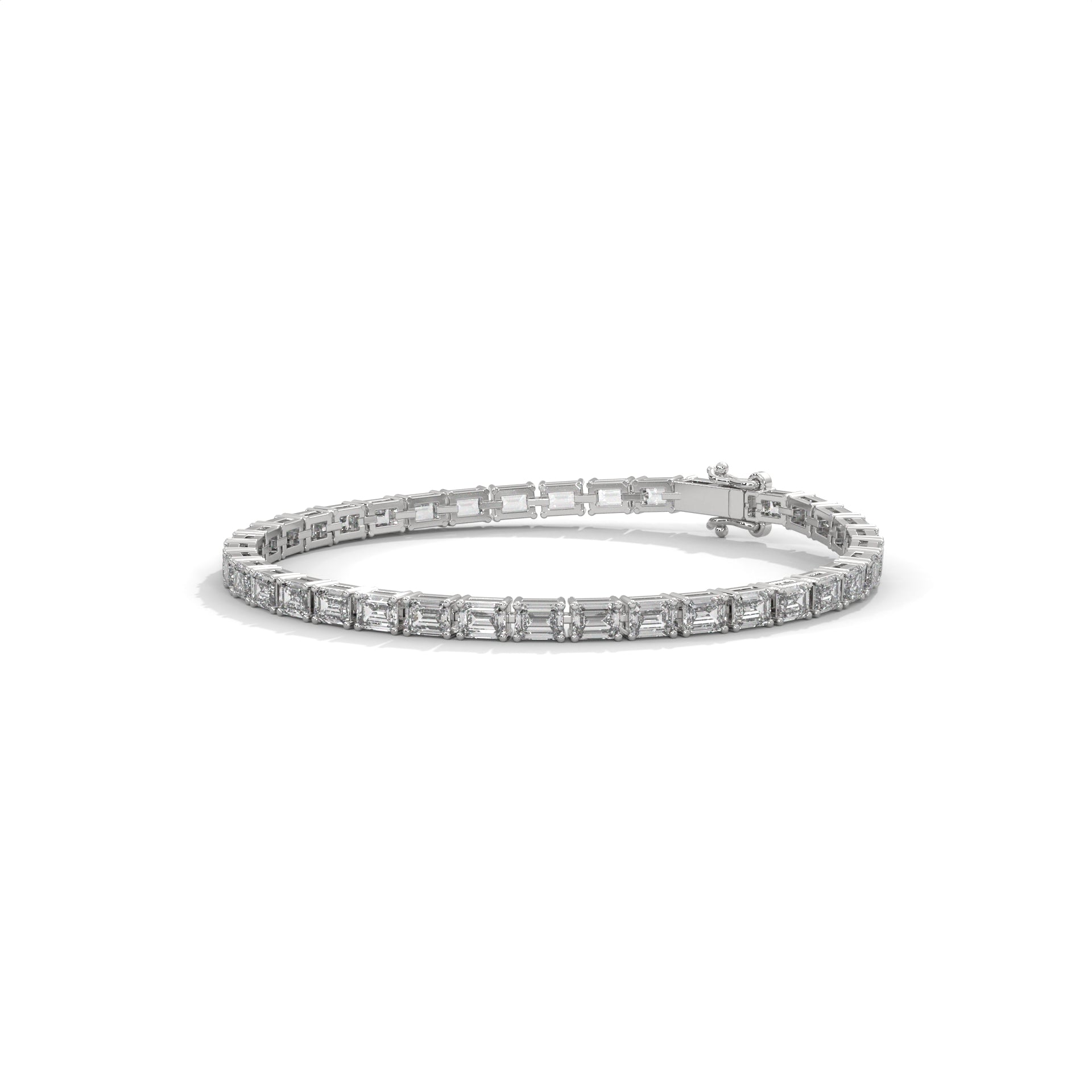 Emerald Cut Diamond Tennis Bracelet