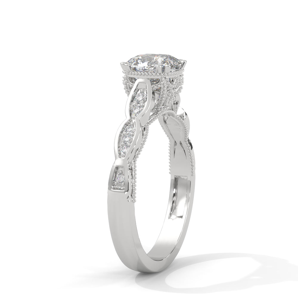 Vintage Cushion Cut Diamond Ring