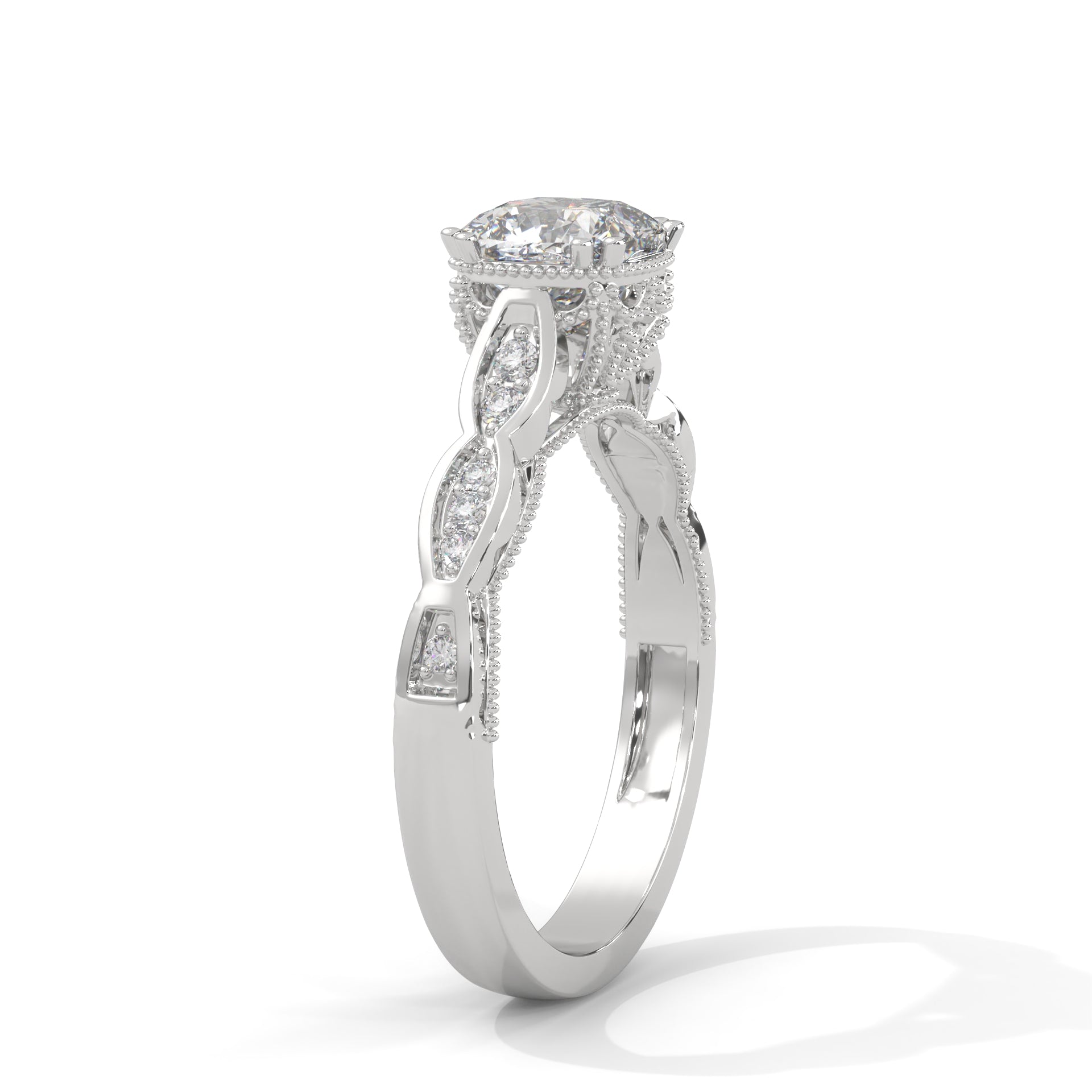 Vintage Cushion Cut Diamond Ring
