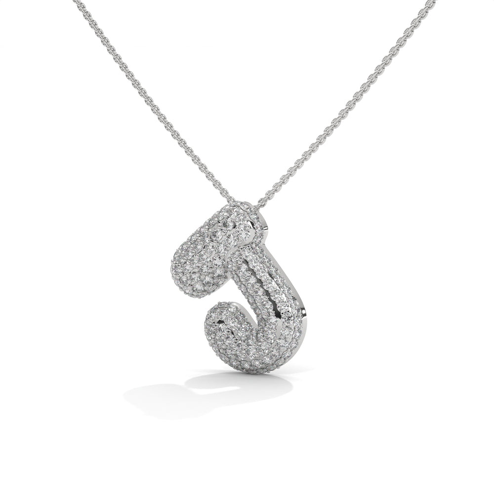 Diamond Initial "J" Pendant