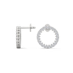 Diamond Circle Stud Earrings
