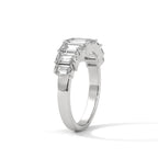 Graduated Emerald Cut Seven Stone Diamond Ring