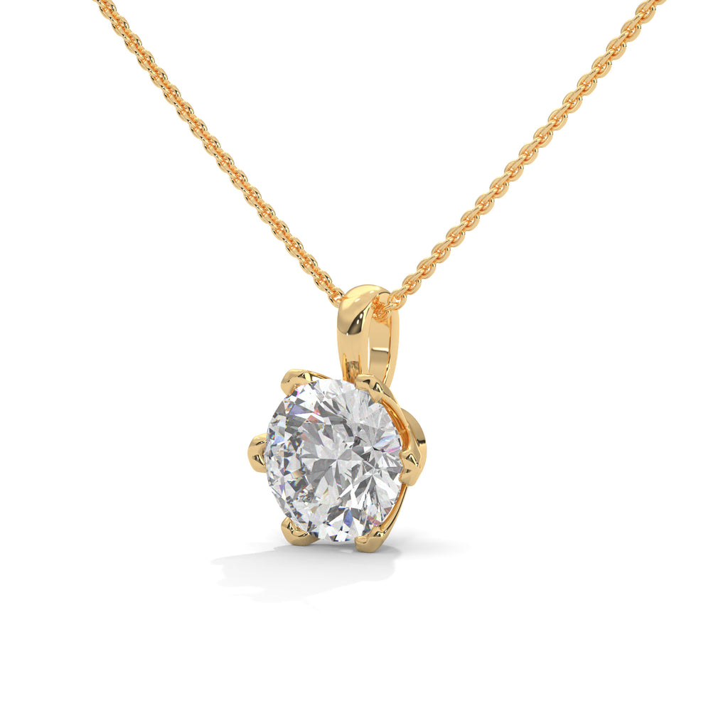 Round Solitaire Diamond Pendant