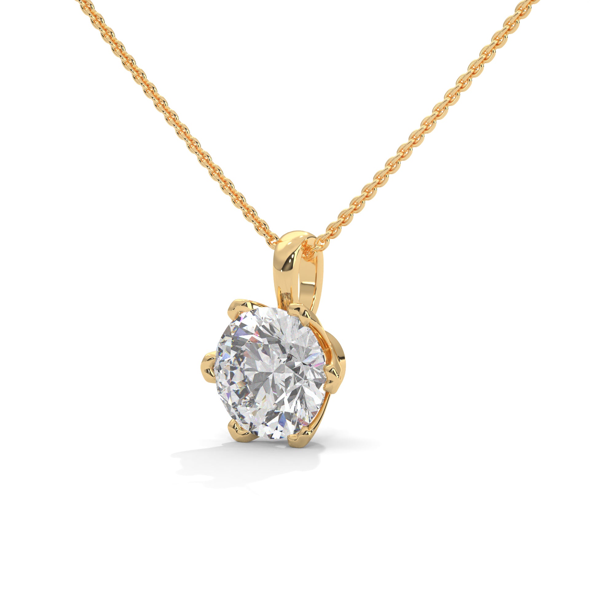 Round Solitaire Diamond Pendant