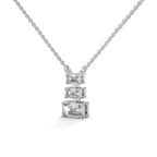 Emerald Cut Diamond Bar Pendant