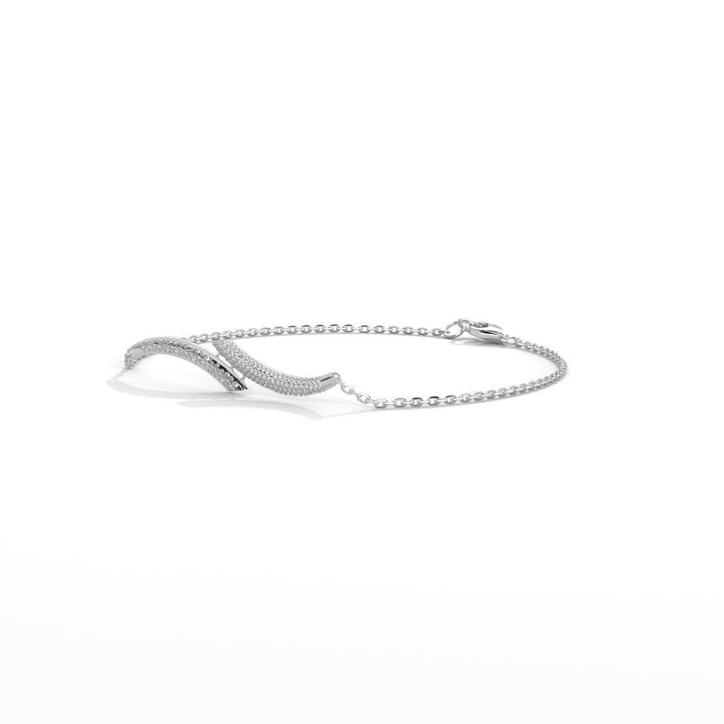 Pavé Wave Diamond Bracelet