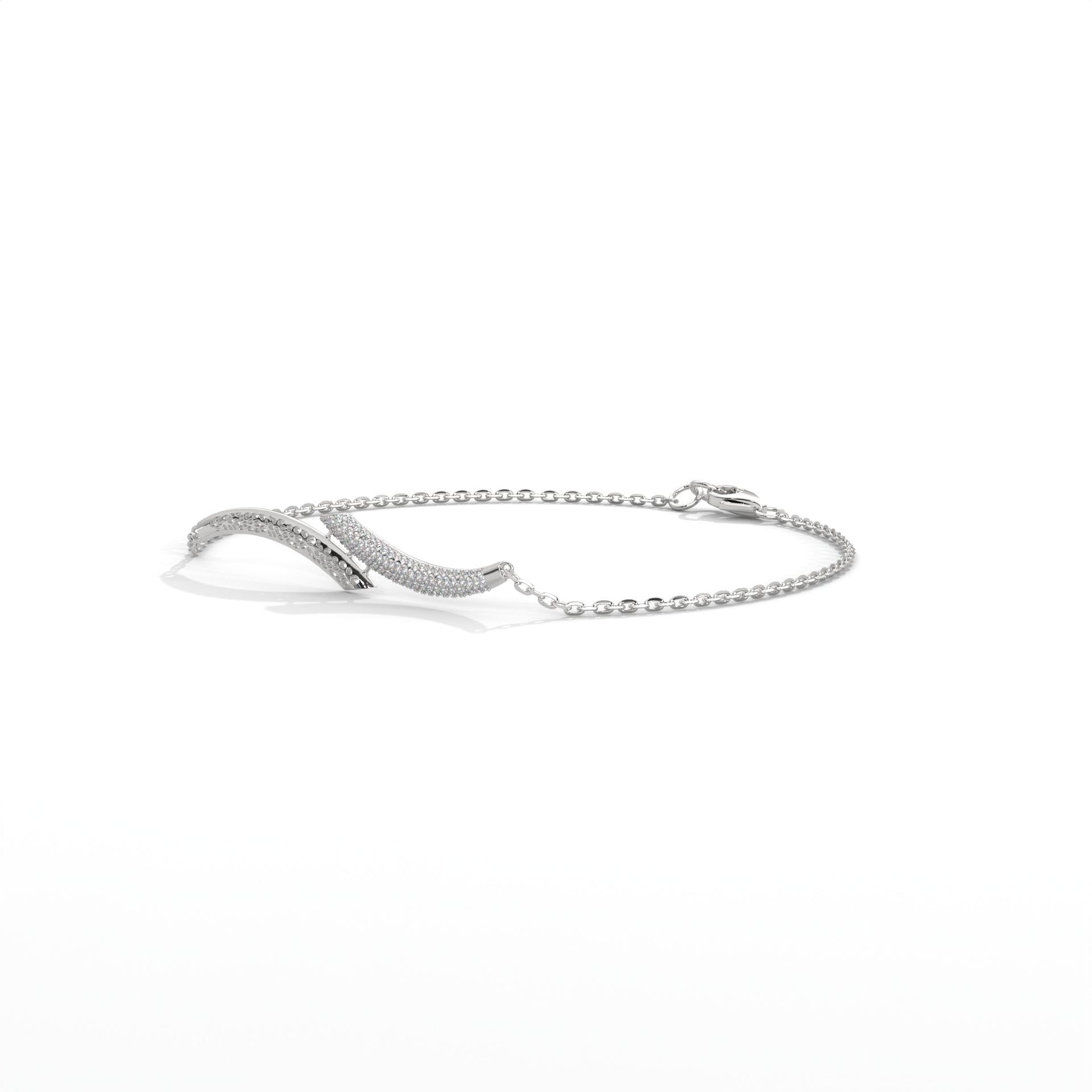 Pavé Wave Diamond Bracelet