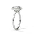 Emerald Cut Diamond Halo Engagement Ring