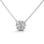 Heart Diamond Floral Pendant