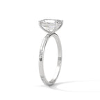 Emerald Cut Diamond Accent Engagement Ring