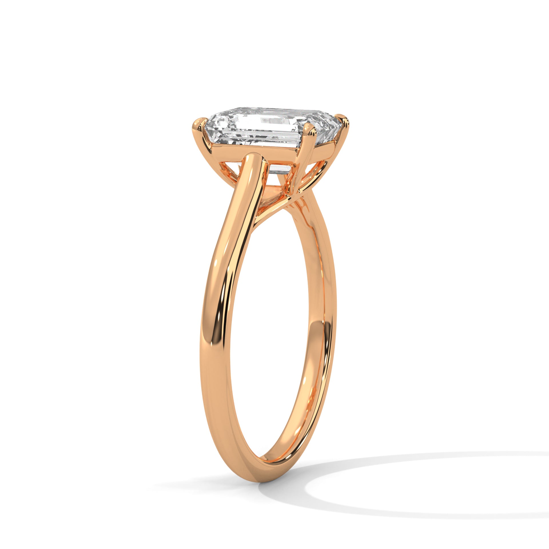 Emerald Cut Solitaire Engagement Ring