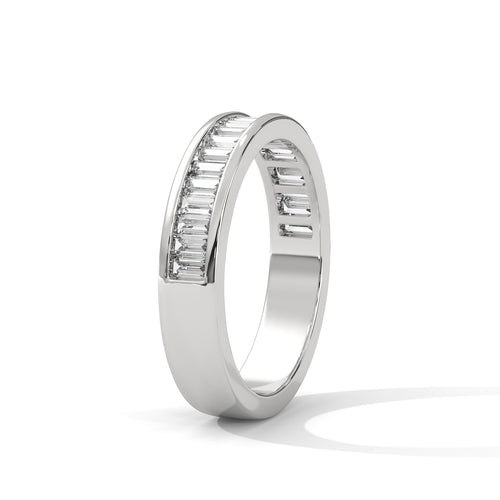 Baguette Cut Channel Set Wedding Band