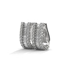 Baguette & Round Diamond Statement Hoop Earrings