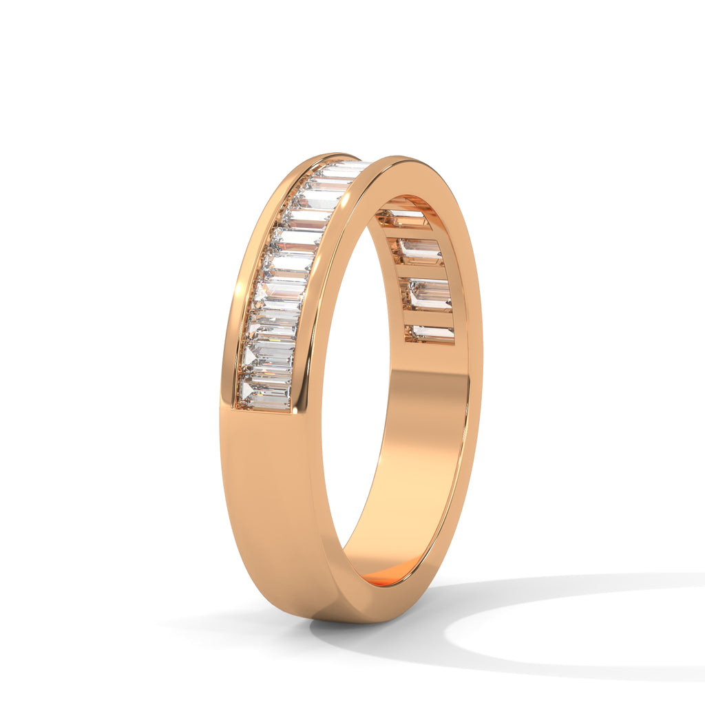 Baguette Cut Diamond Channel Set Band Ring