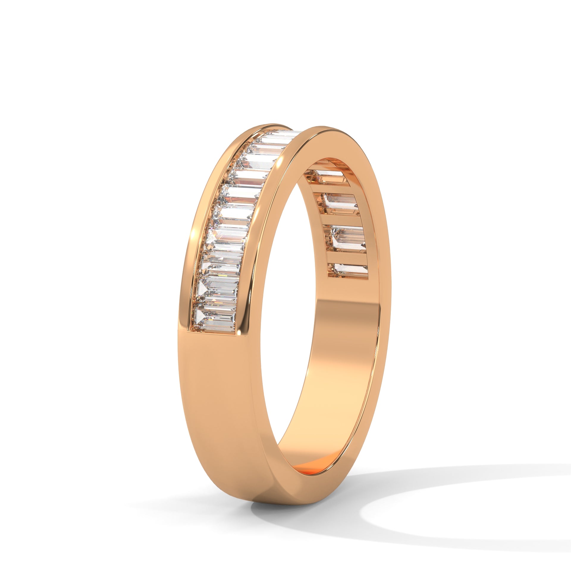 Baguette Cut Diamond Channel Set Band Ring