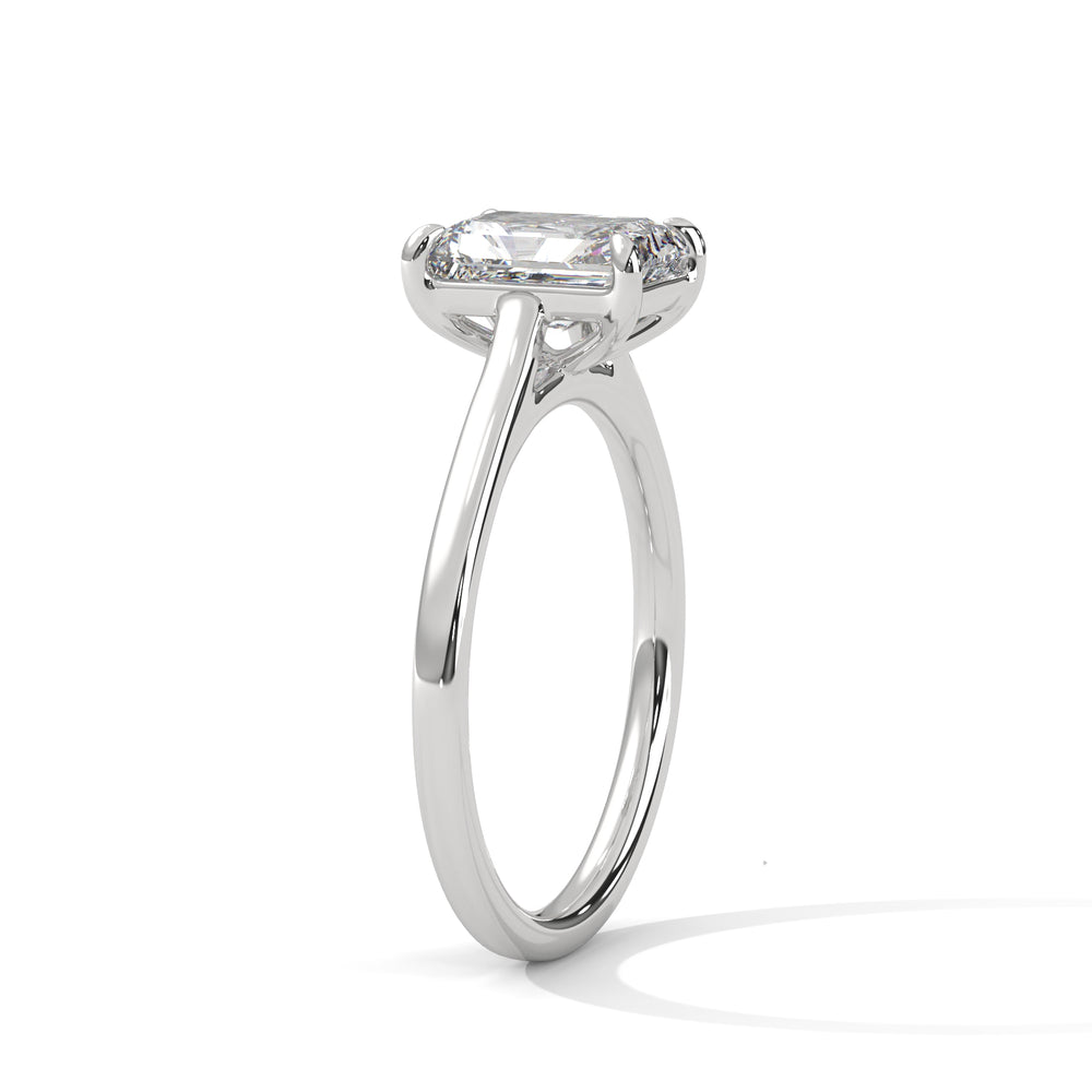 Emerald Cut Solitaire Engagement Ring