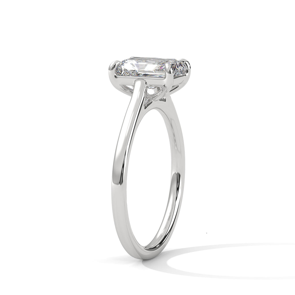 Emerald Cut Solitaire Engagement Ring