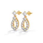 Diamond Teardrop Drop Earrings