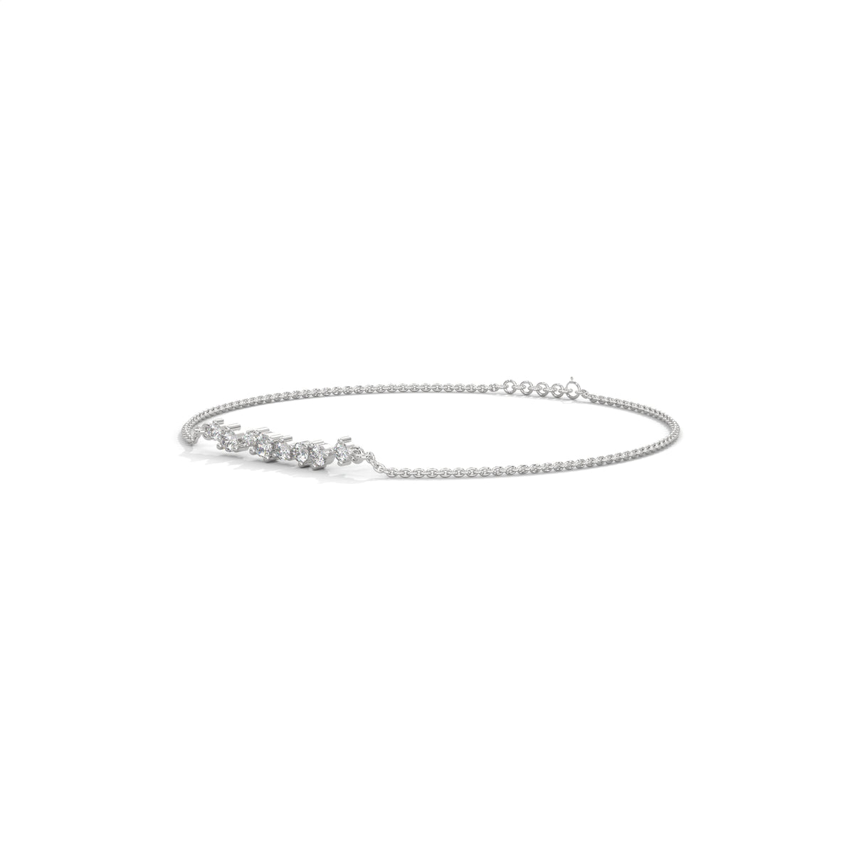 Diamond Bubble Station Bracelet, product photo — Jewelix Atelier