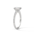 Emerald Cut Diamond Pavé Engagement Ring