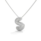 Diamond Initial "S" Pendant Necklace