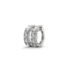 Emerald Cut Diamond Hoop Earrings