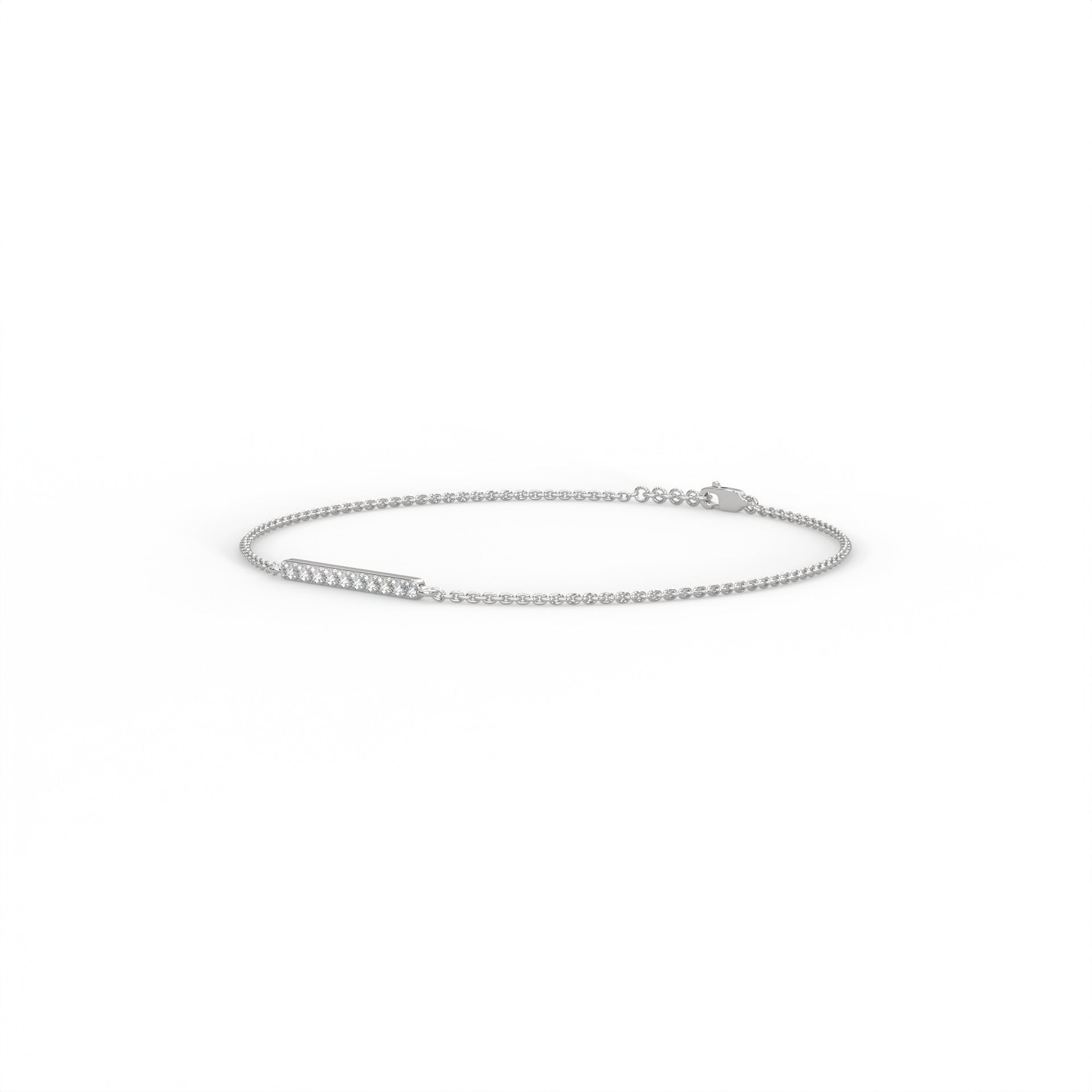 Diamond Bar Station Bracelet