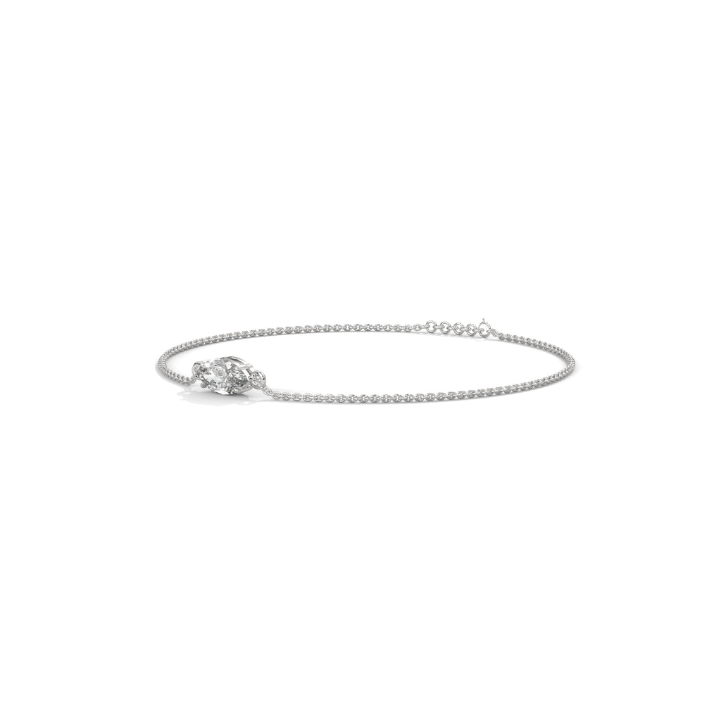 Marquise Cut Solitaire Diamond Bracelet