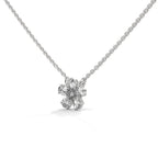 Pear Diamond Floral Pendant