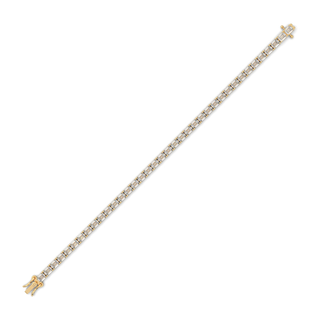 Emerald Cut Diamond Tennis Bracelet