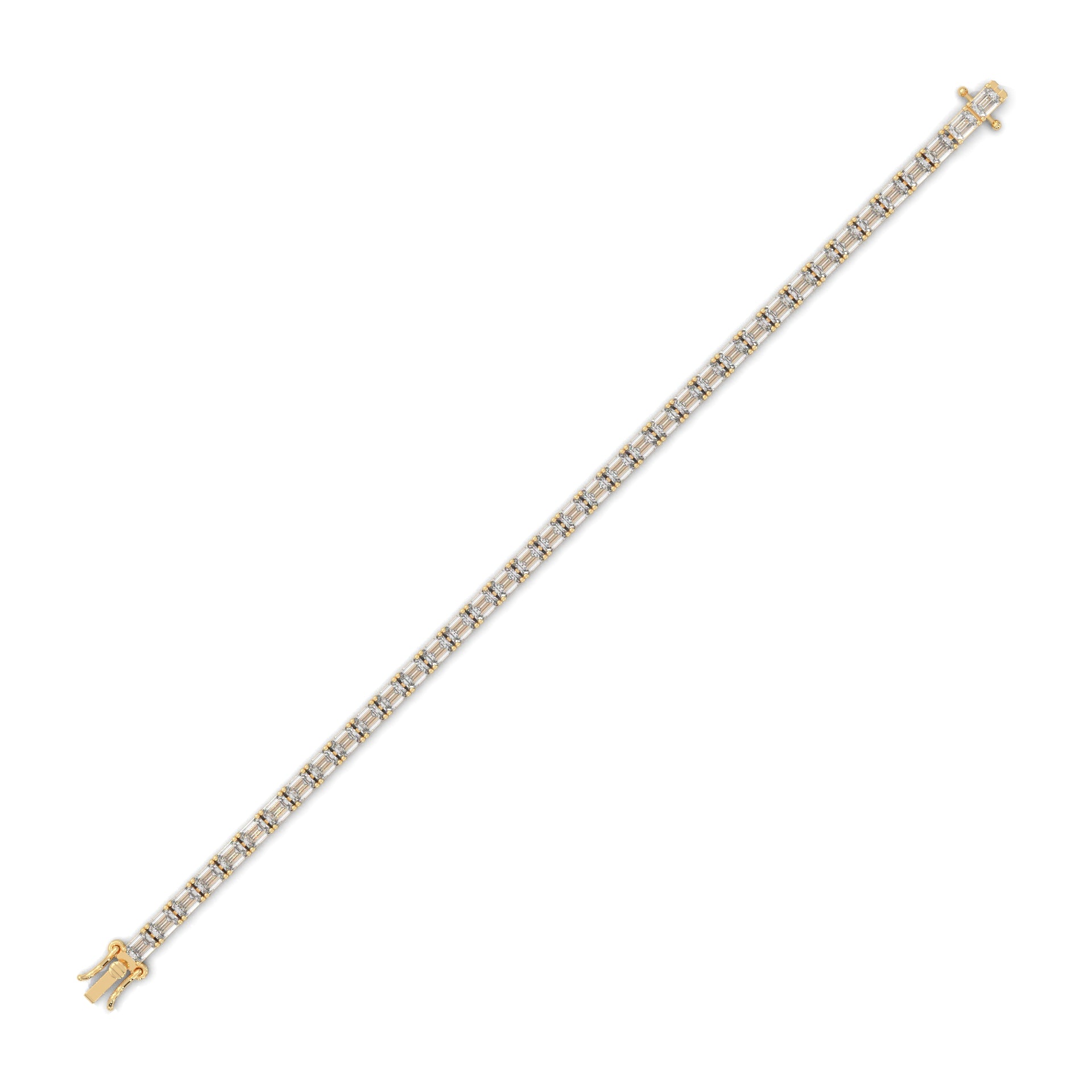 Emerald Cut Diamond Tennis Bracelet