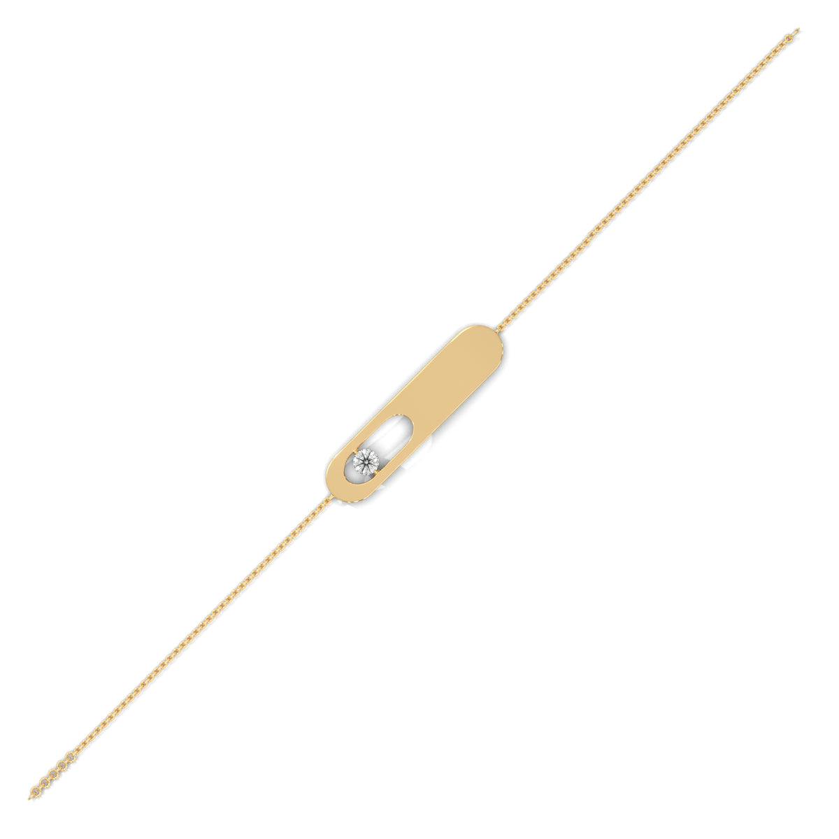 Floating Diamond Bar Bracelet, additional photo — Jewelix Atelier