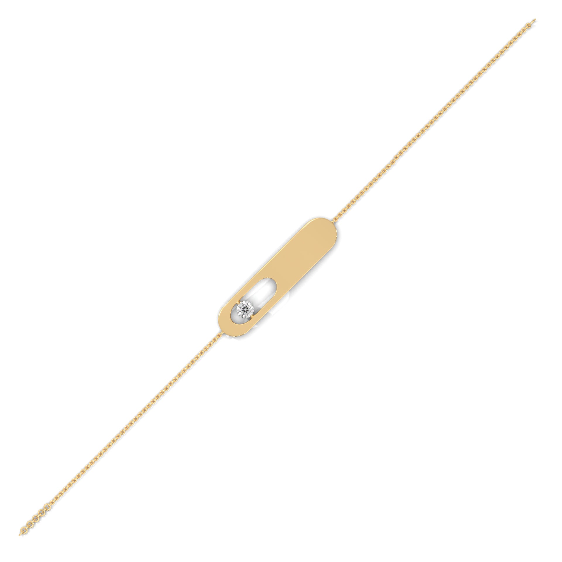 Floating Diamond Bar Bracelet